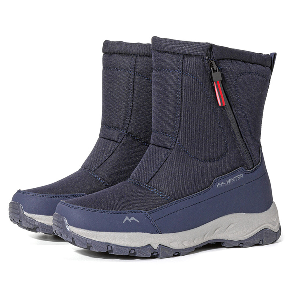 Bottes d'hiver pour femmes avec fermeture éclair latérale - Bottes de neige imperméables, antidérapantes et durables avec doublure chaude
