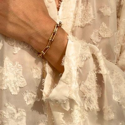 Isla | Bracelet en chaîne plaquée or imperméable - Ajustable