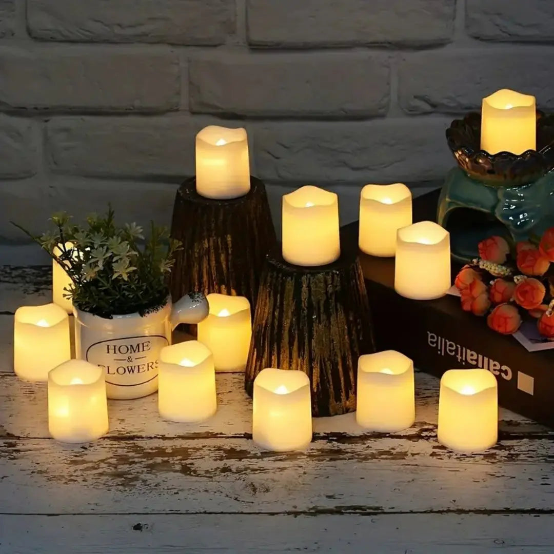 Bougie chauffe-plat LED sans flamme - Bougie de vœux créative