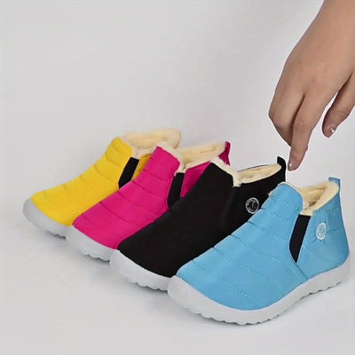 Bottines chaudes en laine polaire, antidérapantes et en peluche - Laice