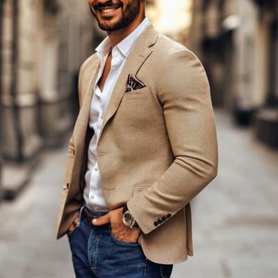 Casualowa marynarka z dwoma guzikami