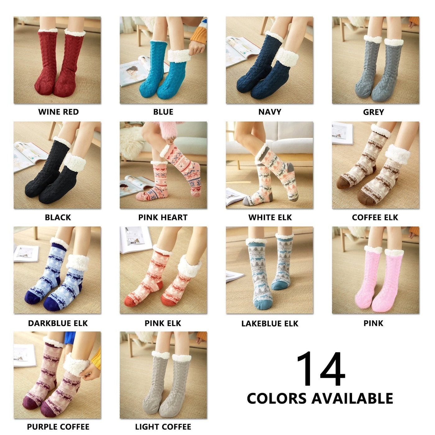 Chaussettes d'hiver chaudes - Pour des soirées douillettes à la maison