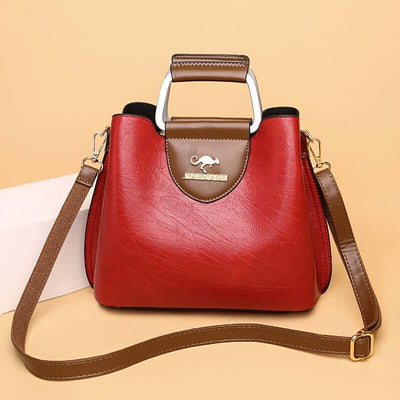 Ava Sac à main pour femmes | Élégant design bicolore | Sac à lettres en cuir