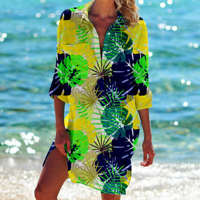 Aleah - Robe d'été à imprimé tropical