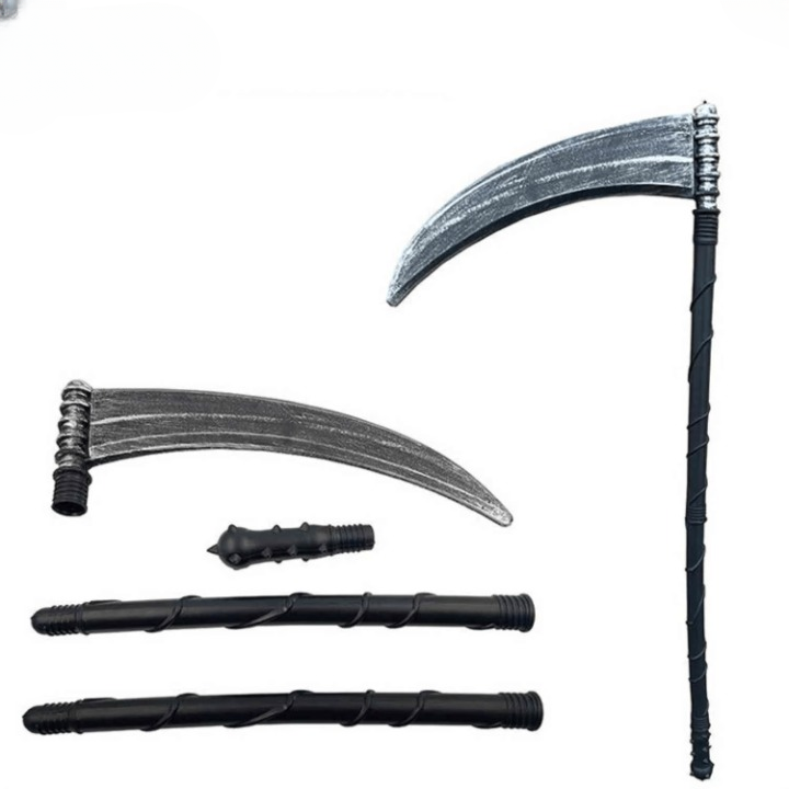 Grimora Set | Accessoires pour cape d'Halloween, masques de squelette et faucille