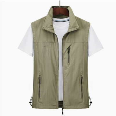 Gilet sans manches pour hommes en plein air | Fermeture éclair