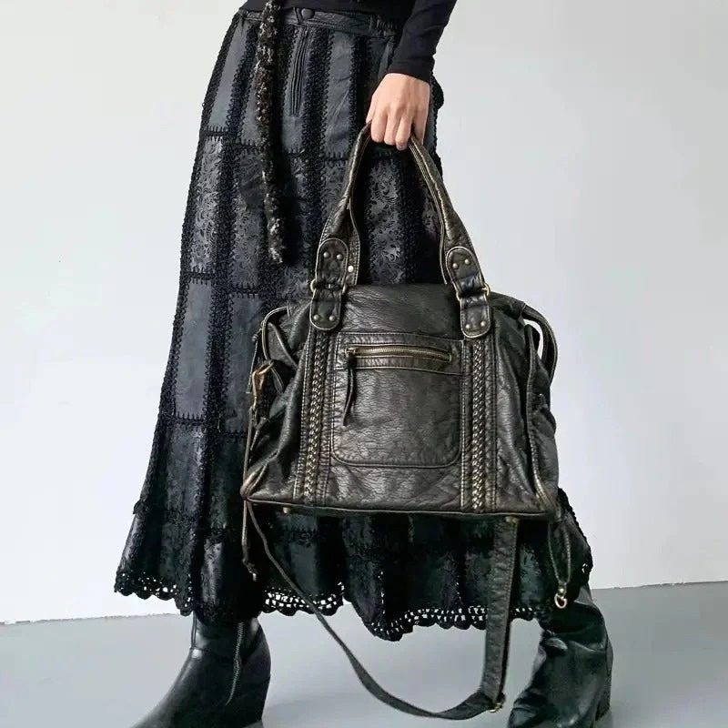 Rachela | Large black handbag | Soft premium leather