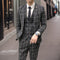 Costume d'invité de mariage 3 pièces pour hommes | Carreaux