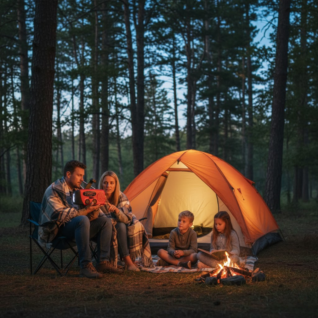 Radiotelefon ratunkowy ReadyWave | z korbką i panelem słonecznym