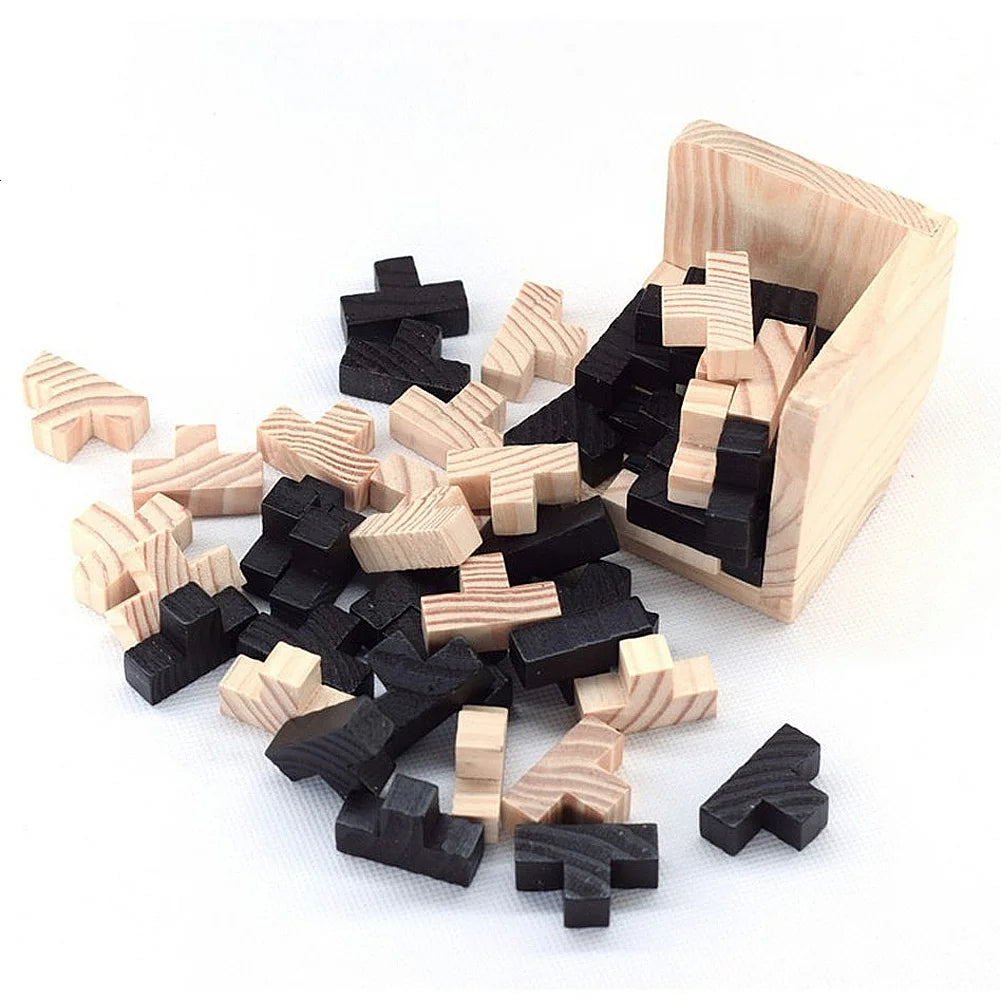 54 pièces de puzzle en bois