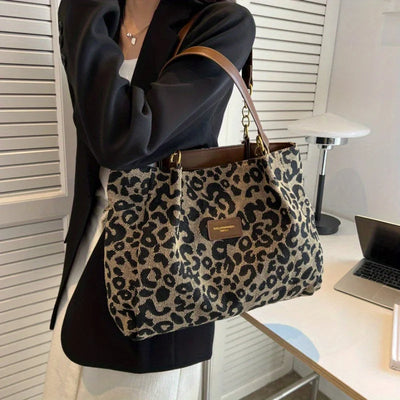 Sac fourre-tout à motif léopard
