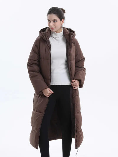 Veste polaire premium extra longue et déperlante avec capuche