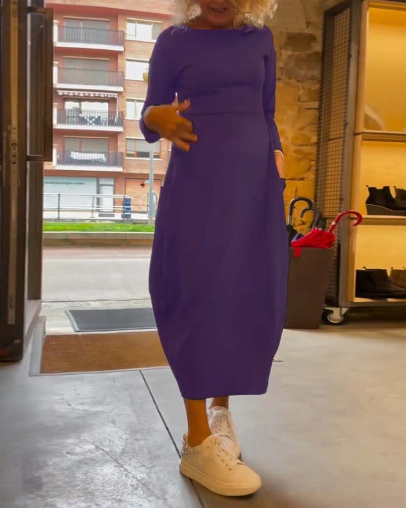 Alessandra | Robe Midi Col Ronde