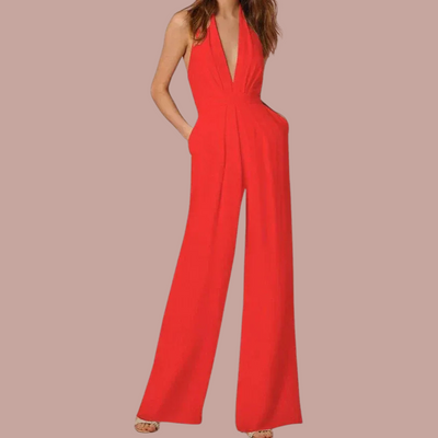 Verana | Combinaison sans manches pour femmes | Jambes larges et col en V profond