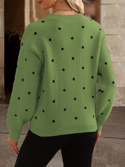 Suéter de lunares de Zara: casual y elegante para mujer en otoño e invierno