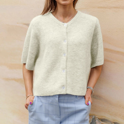 Cardigan à manches courtes et à col rond pour femmes | Idéal pour toutes les saisons