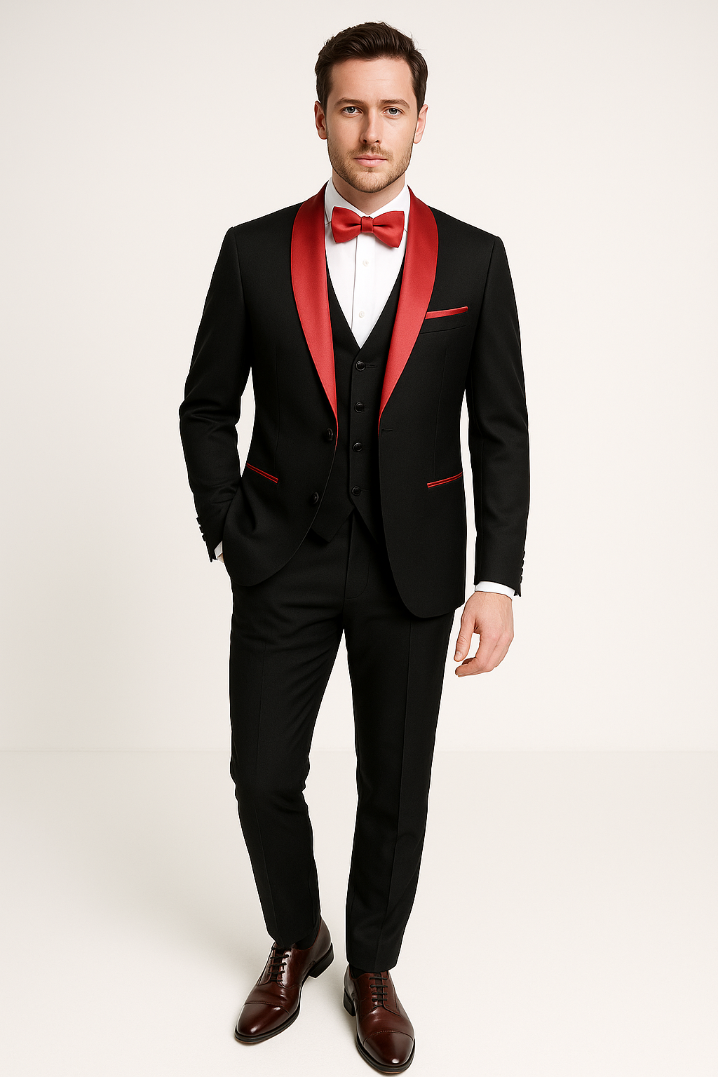 Ensemble de costume 3 pièces slim fit pour homme | Costume élégant pour les occasions formelles