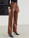 Pantalón de cuero elegante y cómodo para la primavera - Damas