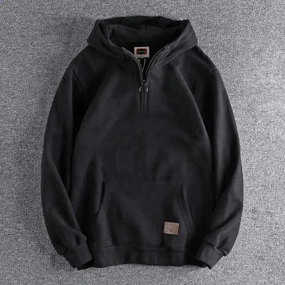 Hommes Semi-Zip Chaud Hiver Sweat à capuche | Manches longues