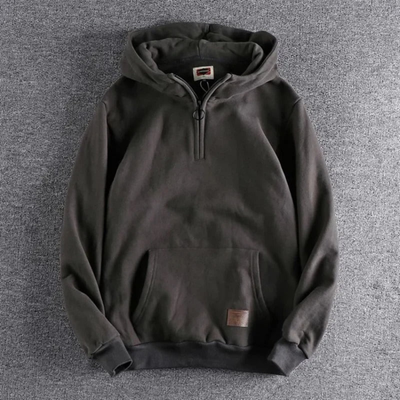 Hommes Semi-Zip Chaud Hiver Sweat à capuche | Manches longues