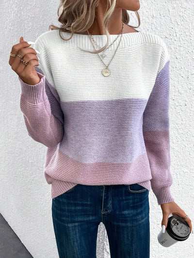 Aimee - Pull patchwork élégant