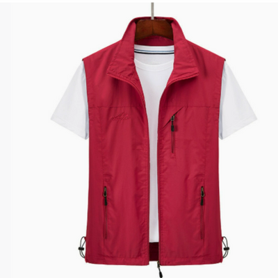 Gilet sans manches pour hommes en plein air | Fermeture éclair