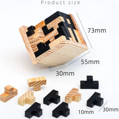54 pièces de puzzle en bois