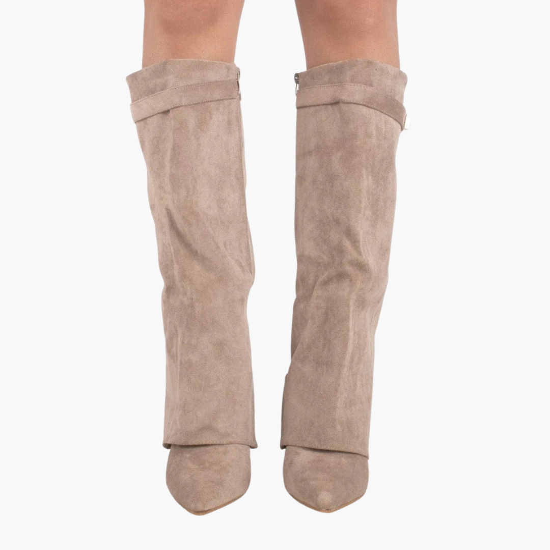 Damskie zamszowe buty ortopedyczne na niskim obcasie