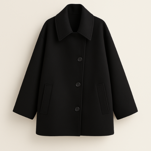 Palton de lână pentru femei cu nasturi