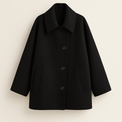 Palton de lână pentru femei cu nasturi