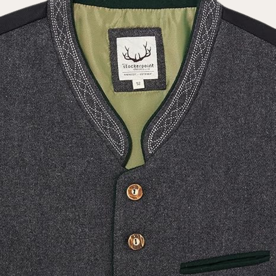 Tradycyjna kamizelka męska, mieszanka wełny, tradycyjny wzór