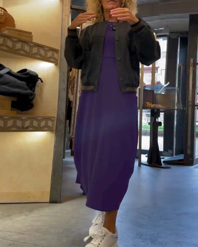 Alessandra | Robe Midi Col Ronde
