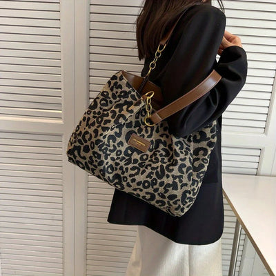 Sac fourre-tout à motif léopard