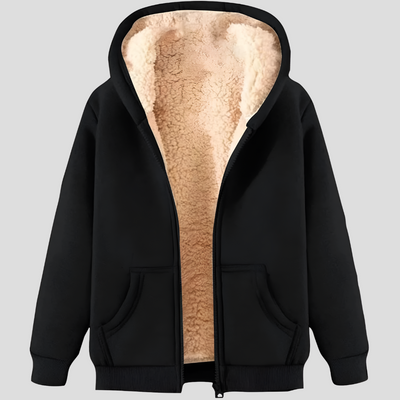 Manteau d'hiver à capuche pour hommes, doublé en polaire