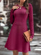 Robe confortable à encolure ronde et coupe stretch
