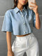 Alison - Chemise en jean bleu clair