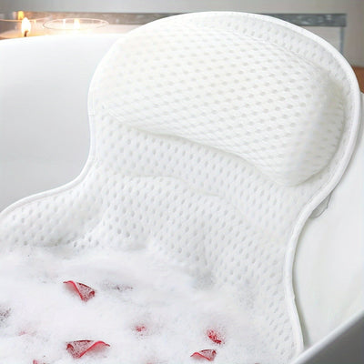 Cuscino da bagno di lusso LuxieSpa 4D - Cuscino traspirante con supporto per collo e schiena per un bagno rilassante