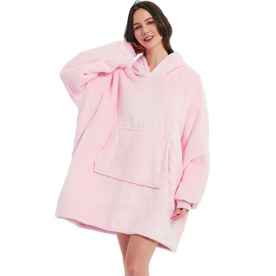 Bluza polarowa oversize - Pluszowa podszewka sherpa