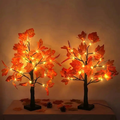 Lampe en forme d'érable artificiel avec lumières LED - Parfait pour la décoration d'Halloween et de Noël