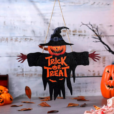 Panneau en bois 2D Halloween Trick-or-Treat