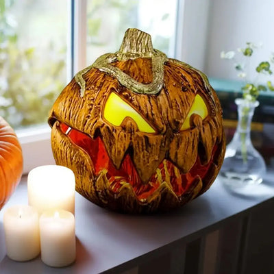 Décoration animatronique de la citrouille d'Halloween qui s'élève et tombe