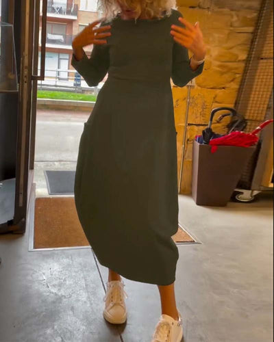 Alessandra | Robe Midi Col Ronde