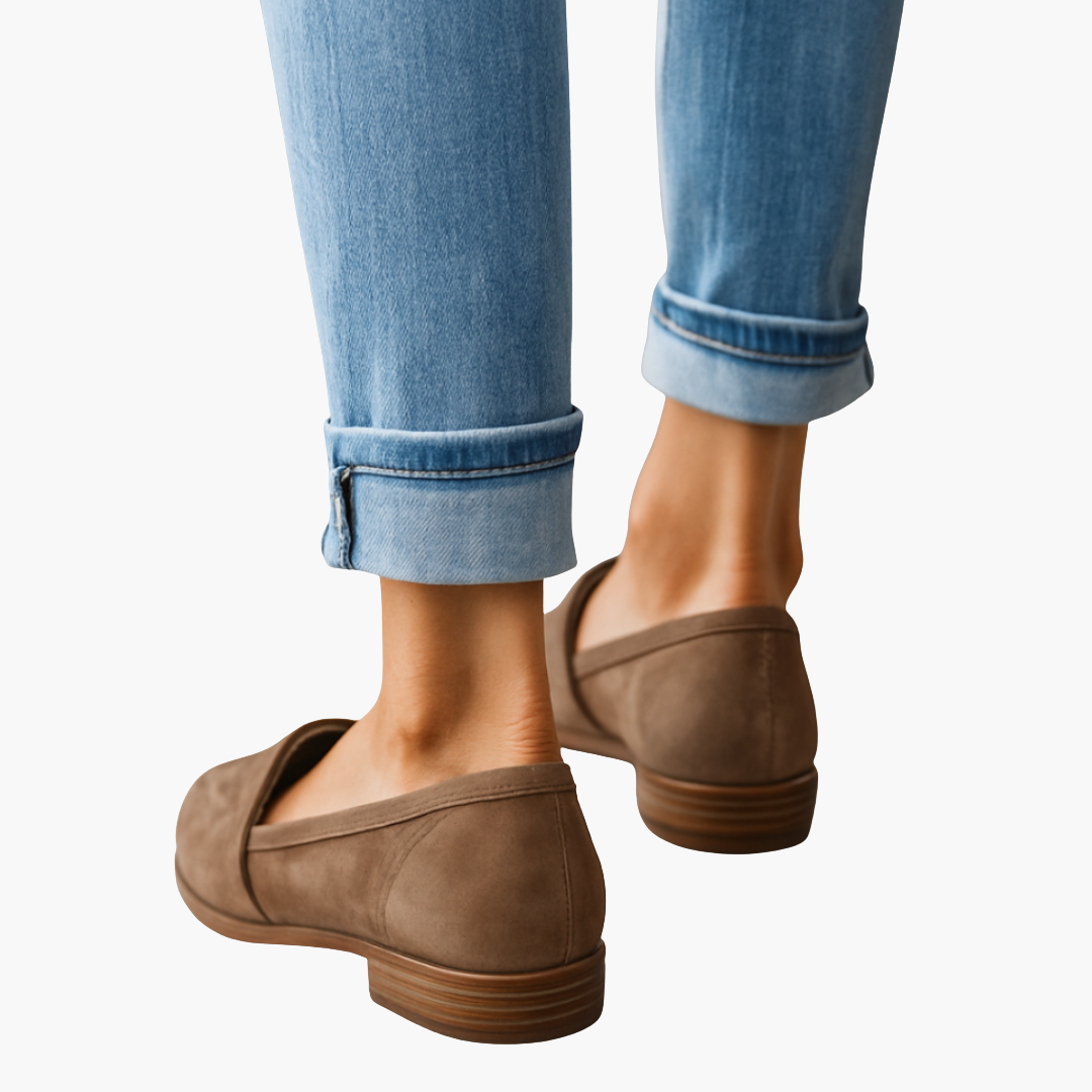 Mocasini ortopedici din piele de căprioară pentru femei