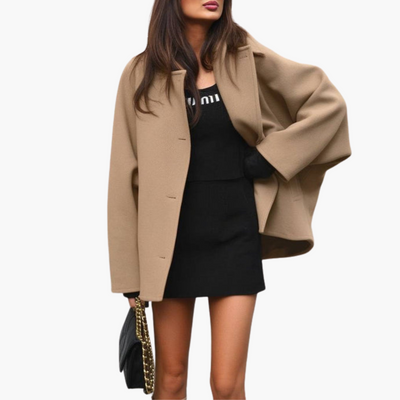 Palton de lână pentru femei cu nasturi