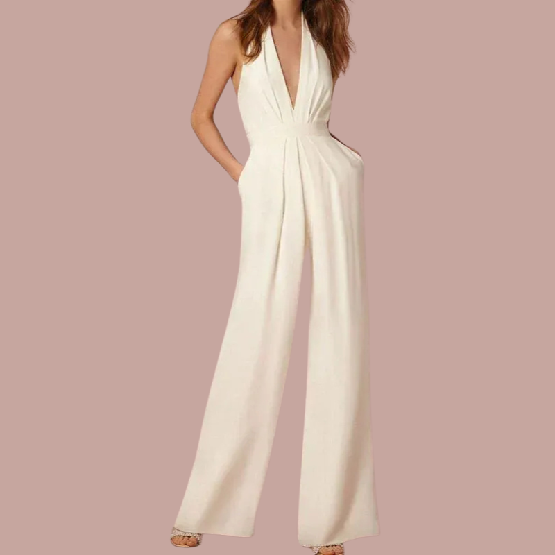 Verana | Combinaison sans manches pour femmes | Jambes larges et col en V profond