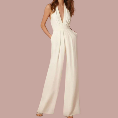 Verana | Combinaison sans manches pour femmes | Jambes larges et col en V profond