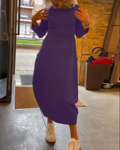 Alessandra | Robe Midi Col Ronde