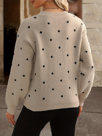 Suéter de lunares de Zara: casual y elegante para mujer en otoño e invierno