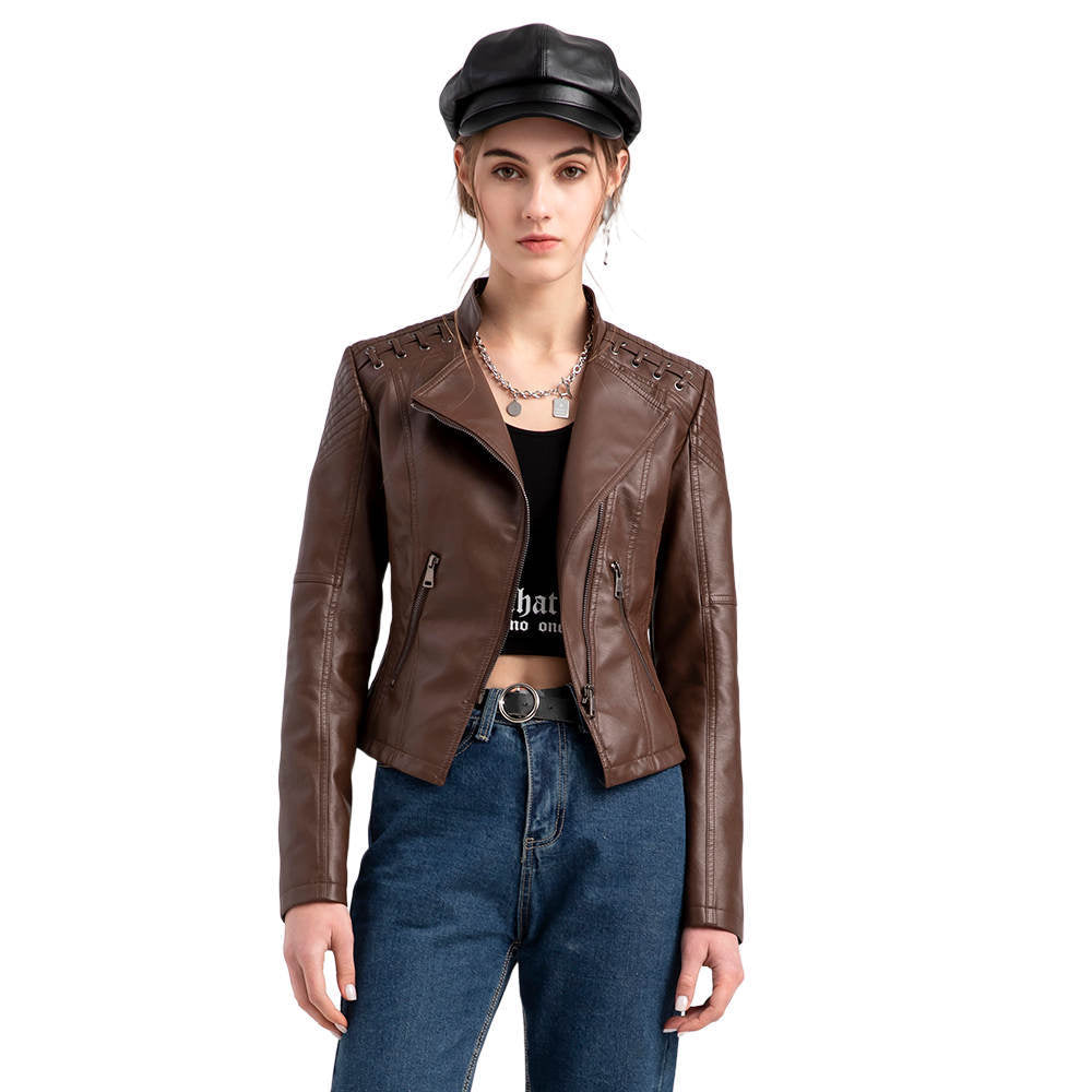 Léa | Veste en cuir d'agneau premium