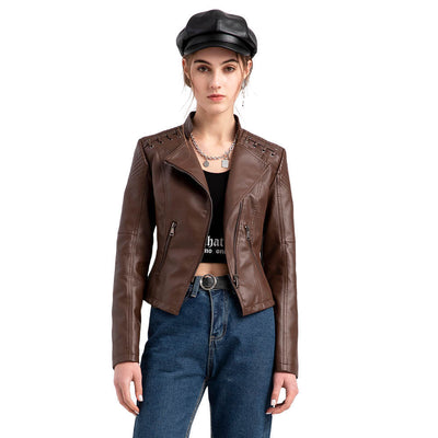 Léa | Veste en cuir d'agneau premium